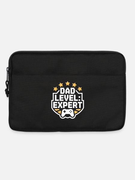 Dad Level Expert Gaming Shirt - Laptop bag 13" - black