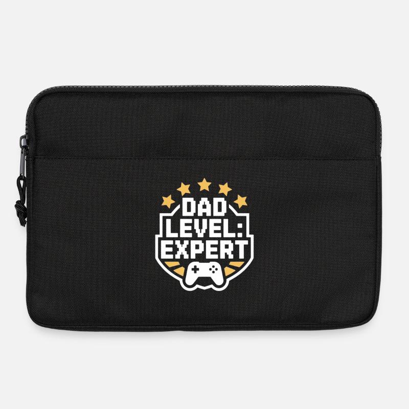Papa Level Experte Gaming Shirt - Laptoptasche 13" - Schwarz