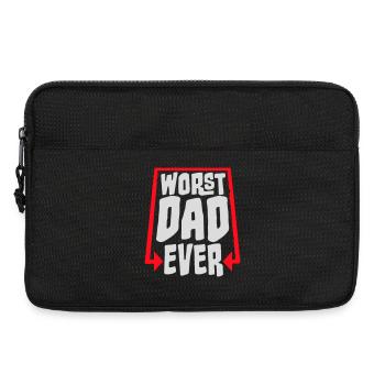 Worst Dad Ever Lustig Sarkastisch Vatertag Papa - Laptoptasche 13" - Schwarz - Vorne