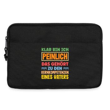 Drôle de cadeau de fête des pères papa bière - Sacoche pour ordinateur portable 13 pouces - noir - Devant