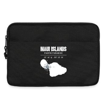 Conception de boussole de l’île de Maui avec coordonnées Vintage - Sacoche pour ordinateur portable 13 pouces - noir - Devant