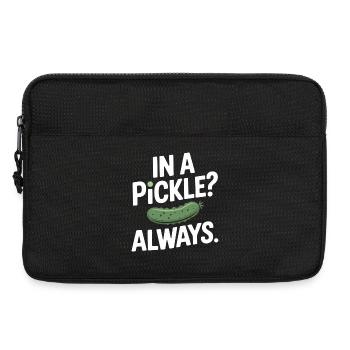 In A Pickle Always Gurken Humor Spruch Englisch - Laptoptasche 13" - Schwarz - Vorne