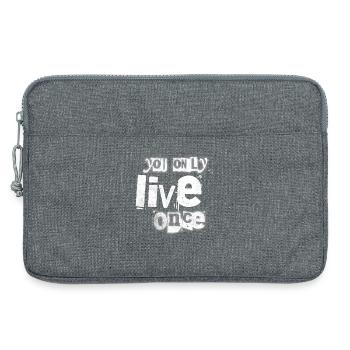 Only one life - Laptop bag 13" - heather grey - Front
