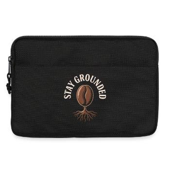 Stay Grounded Kaffee Bohne Mit Wurzeln - Laptoptasche 13" - Schwarz - Vorne