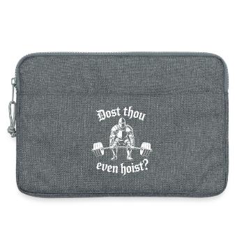 Est-ce que tu hans même - Funny Medival Gym Meme - Sacoche pour ordinateur portable 13 pouces - gris chiné - Devant