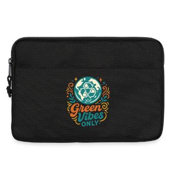 Grüne Vibes Pur - Laptoptasche 13" - Schwarz - Vorne