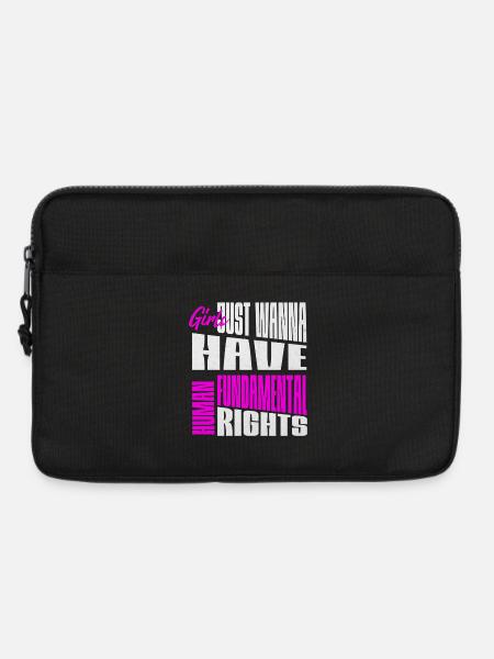 Mädchen Wollen Grundrechte Frauenrechte Menschen - Laptoptasche 13" - Schwarz