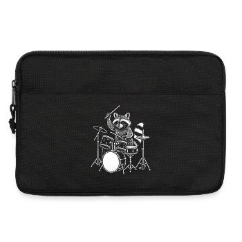 Raccoon Drummer Nightbeat - Sacoche pour ordinateur portable 13 pouces - noir - Devant