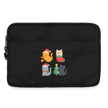 Weihnachtskatzen: Bunte Katzen-Ausgaben - Laptoptasche 13" - Schwarz - Vorne