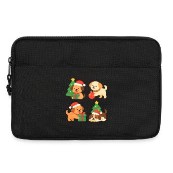 Christmas dogs with gifts - Laptop bag 13" - black - Front