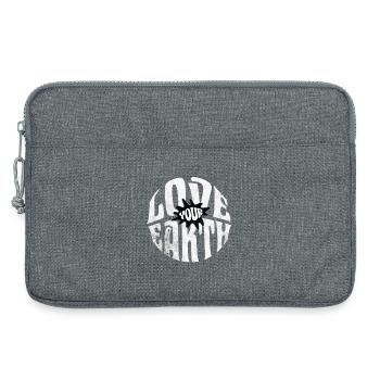 Love Your Earth Retro Statement Grafik - Laptoptasche 13" - Grau meliert - Vorne