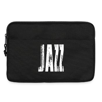 Distressed Bold Jazz Music Logo Typografie - Laptoptasche 13" - Schwarz - Vorne