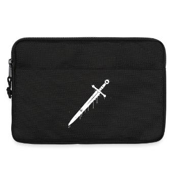 Knight Sword Graffiti Middle Ages - Laptop bag 13" - black - Front