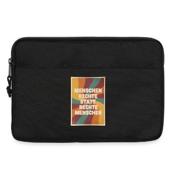 Human Rights Instead of Right People Retro - Laptop bag 13" - black - Front