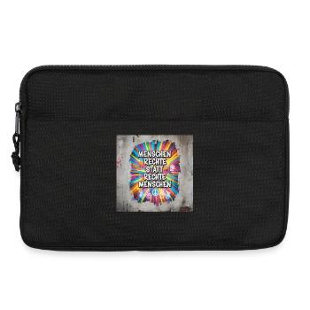 Human Rights Instead of Right-Wing People Statement - Laptop bag 13" - black - Front