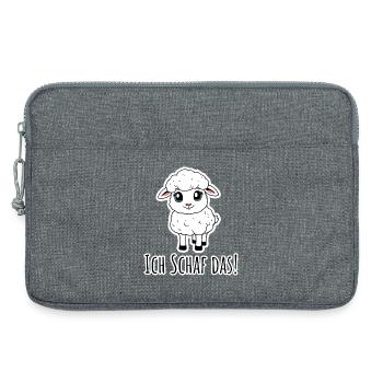 I can do it! The little lamb has self-confidence - Laptop bag 13" - heather grey - Front