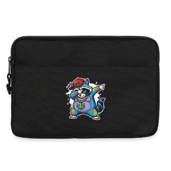Hip-hop style graffiti de raton laveur - Sacoche pour ordinateur portable 13 pouces - noir - Devant