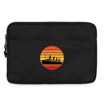 Graphisme vintage du paquebot Titanic Sunset - Sacoche pour ordinateur portable 13 pouces - noir - Devant
