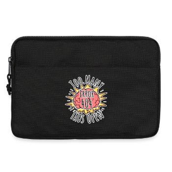 Brain Error 404 - Too many tabs open! Boom! - Laptoptasche 13" - Schwarz - Vorne
