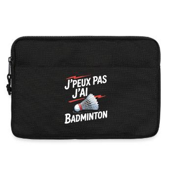 J Peux pas j ai Badminton - Sacoche pour ordinateur portable 13 pouces - noir - Devant