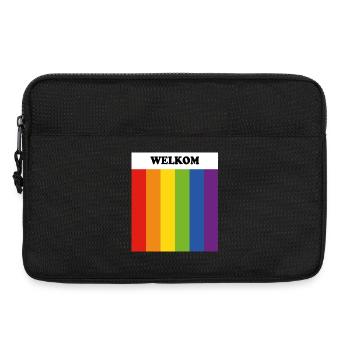 LGBT begrüßt Welkom Queer Safe Space – auf Niederländisch - Laptoptasche 13" - Schwarz - Vorne
