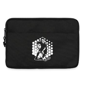 Iconic floorball motif - Laptop bag 13" - black - Front