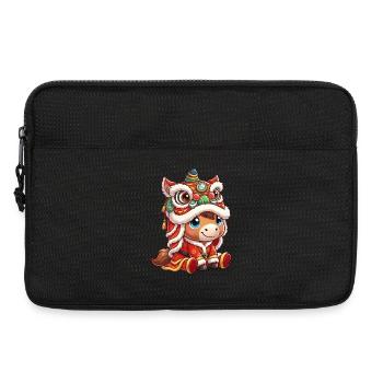 Chinesisches Neujahr Pferd 2026 - Laptoptasche 13" - Schwarz - Vorne