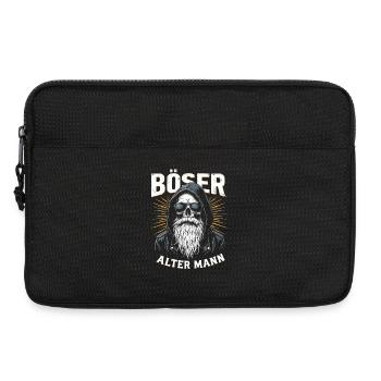 Nasty Old Man Skull Pullover Hoodie - Laptop bag 13" - black - Front