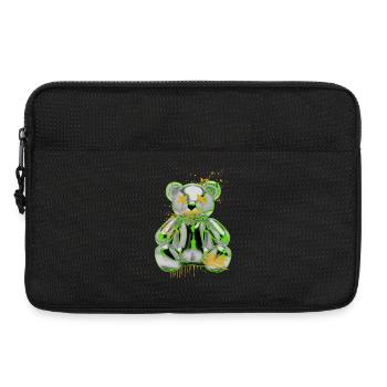 Graffiti Teddybär Rebellion Urban Art - Laptoptasche 13" - Schwarz - Vorne