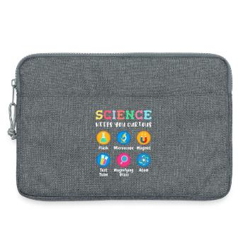 Science arouses curiosity - Laptop bag 13" - heather grey - Front