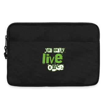 You Only Live Once Grüne Graffiti Optik - Laptoptasche 13" - Schwarz - Vorne