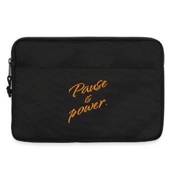 Pause is Power – Rest & Reset Statement - Laptoptasche 13" - Schwarz - Vorne