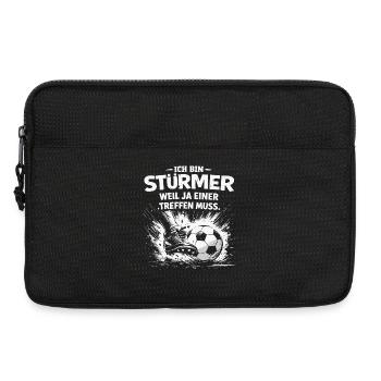 I'm a striker – because someone has to score - Laptop bag 13" - black - Front