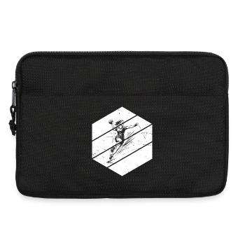 Iconisches Handball Motiv fuer Frauen - Laptoptasche 13" - Schwarz - Vorne