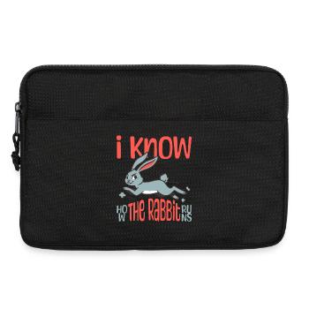 I Know How The Rabbit Runs Denglish - Laptop bag 13" - black - Front