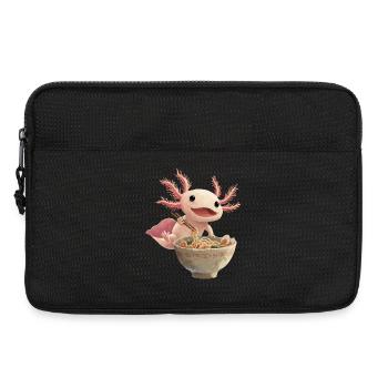 Nouilles ramen aux axolotls - Sacoche pour ordinateur portable 13 pouces - noir - Devant