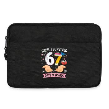 Bruh ich habe 67 Schultage überlebt - Laptoptasche 13" - Schwarz - Vorne