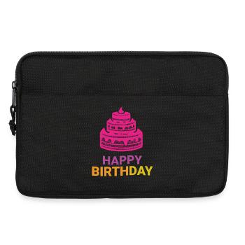 Layered Birthday Cake Emblem - Laptop bag 13" - black - Front