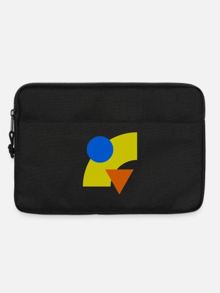 Geometrische Farbkonstellation - Laptoptasche 13" - Schwarz