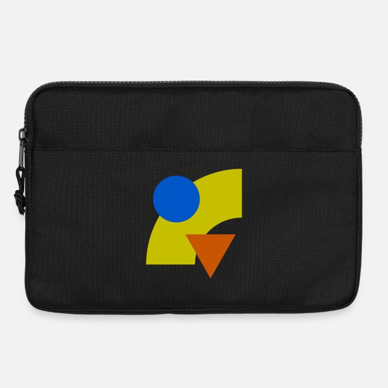 Geometrische Farbkonstellation - Laptoptasche 13" - Schwarz