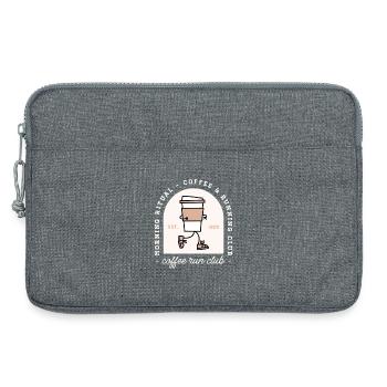 Club de café drôle et de course - Sacoche pour ordinateur portable 13 pouces - gris chiné - Devant