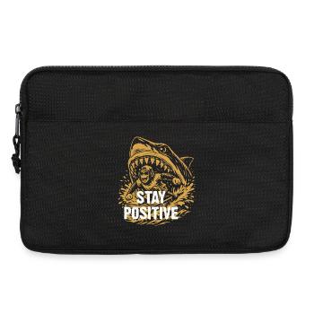 Reste positif, éclaboussure de requin - Sacoche pour ordinateur portable 13 pouces - noir - Devant