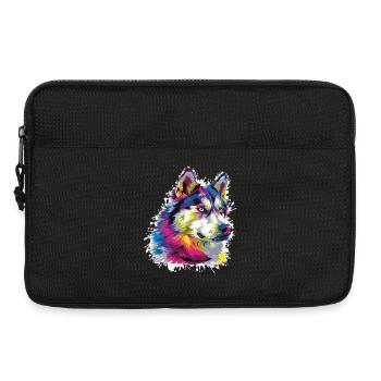 Wolf Animal Art - Laptop bag 13" - black - Front