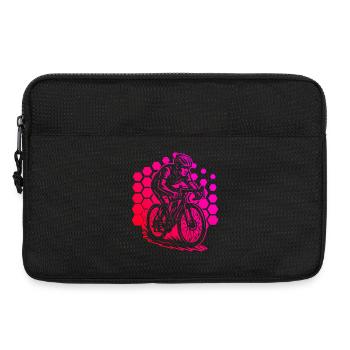 Motif minimaliste du vélo de route - Sacoche pour ordinateur portable 13 pouces - noir - Devant