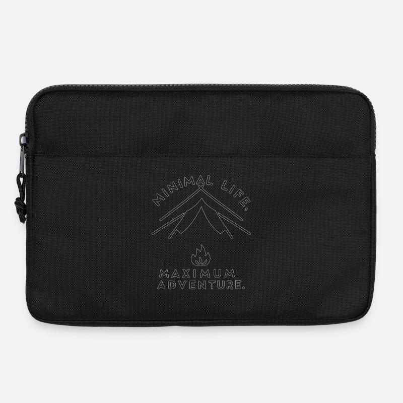 Minimallinien: Maximales Abenteuer - Laptoptasche 13" - Schwarz