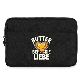 Butter at Die Liebe lustiger Deutscher Frühstück - Laptop bag 13" - black - Front