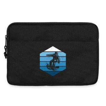 Minimalistisches Snowboard Motiv - Laptoptasche 13" - Schwarz - Vorne