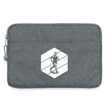 Puristisches Running Thema - Laptoptasche 13" - Grau meliert - Vorne