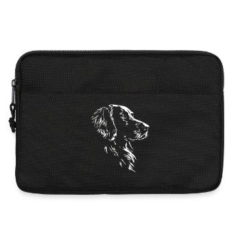 Chiens de chasse à silhouette allemande à poils longs Wilsigns - Sacoche pour ordinateur portable 13 pouces - noir - Devant