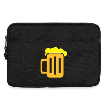 Glass of beer - Laptop bag 13" - black - Front
